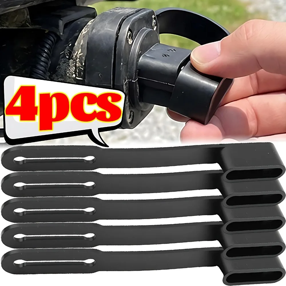 Cubierta Universal de 4 Vías para Conector de Remolque, Tapa Antipolvo de Goma con Lazo de Seguridad para Arnés de Cableado de Remolque de Camioneta, Barco o RV