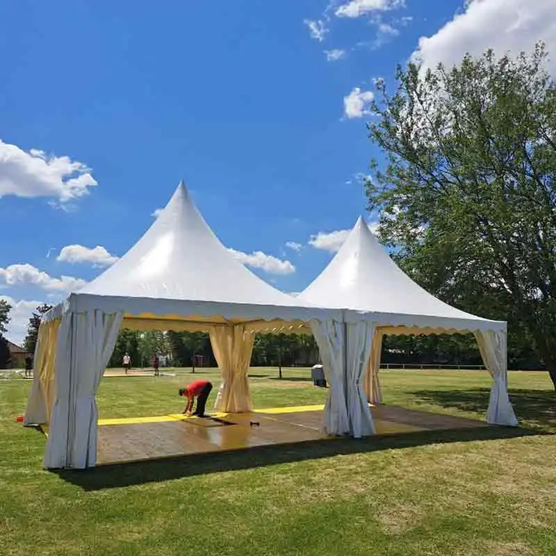White Big Large Party Wedding Event Sunshade Tent Outdoor European Style Pointed White Ceiling Cone Top Luxury Tent for Events