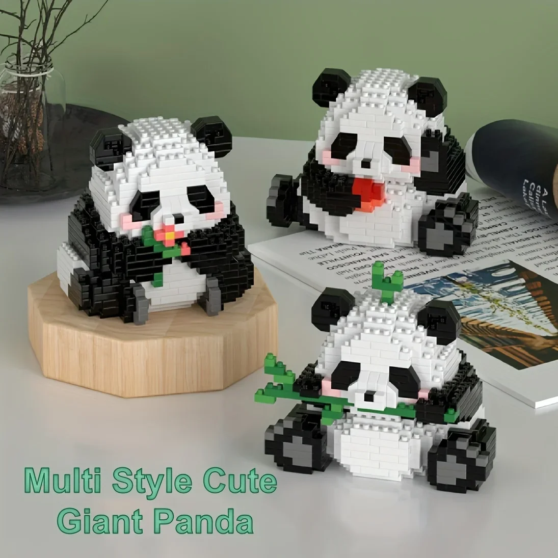 Cute Panda Building Blocks: Creative Series  Educational Toy For Model Decoration Halloween/Thanksgiving Day/Christmas gift