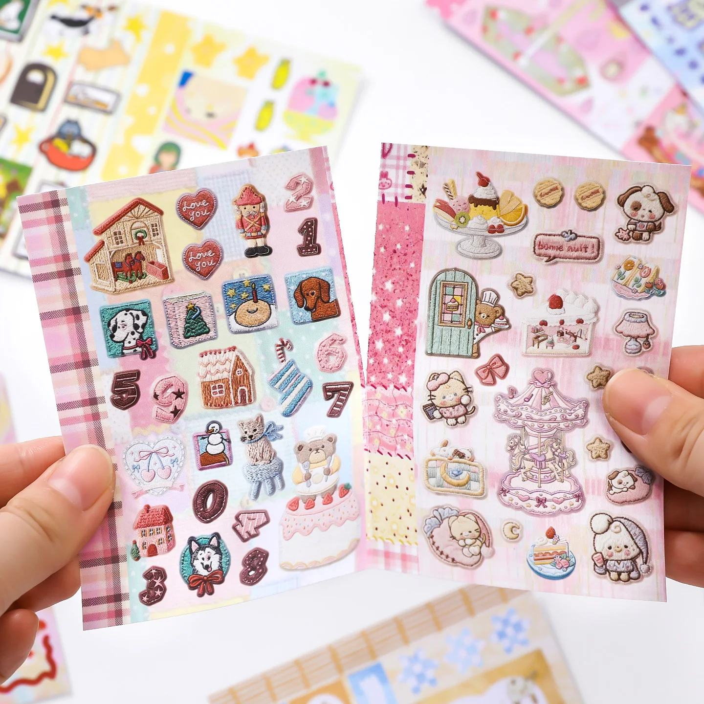 30 Sheets - M5 Double-Spelling Ins-Style Cute Die-Cut Stickers, for Planner Decoration, DIY Scrapbooking