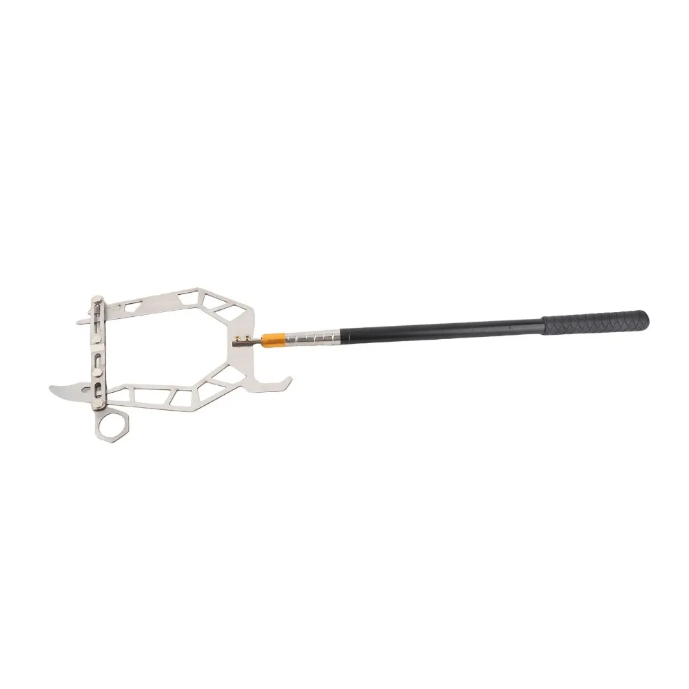 Convenient Telescopic Boat Hook Hardware Material Long Distance Mooring Hook Thread Type Sturdy Design Berthing Tool Marine Use