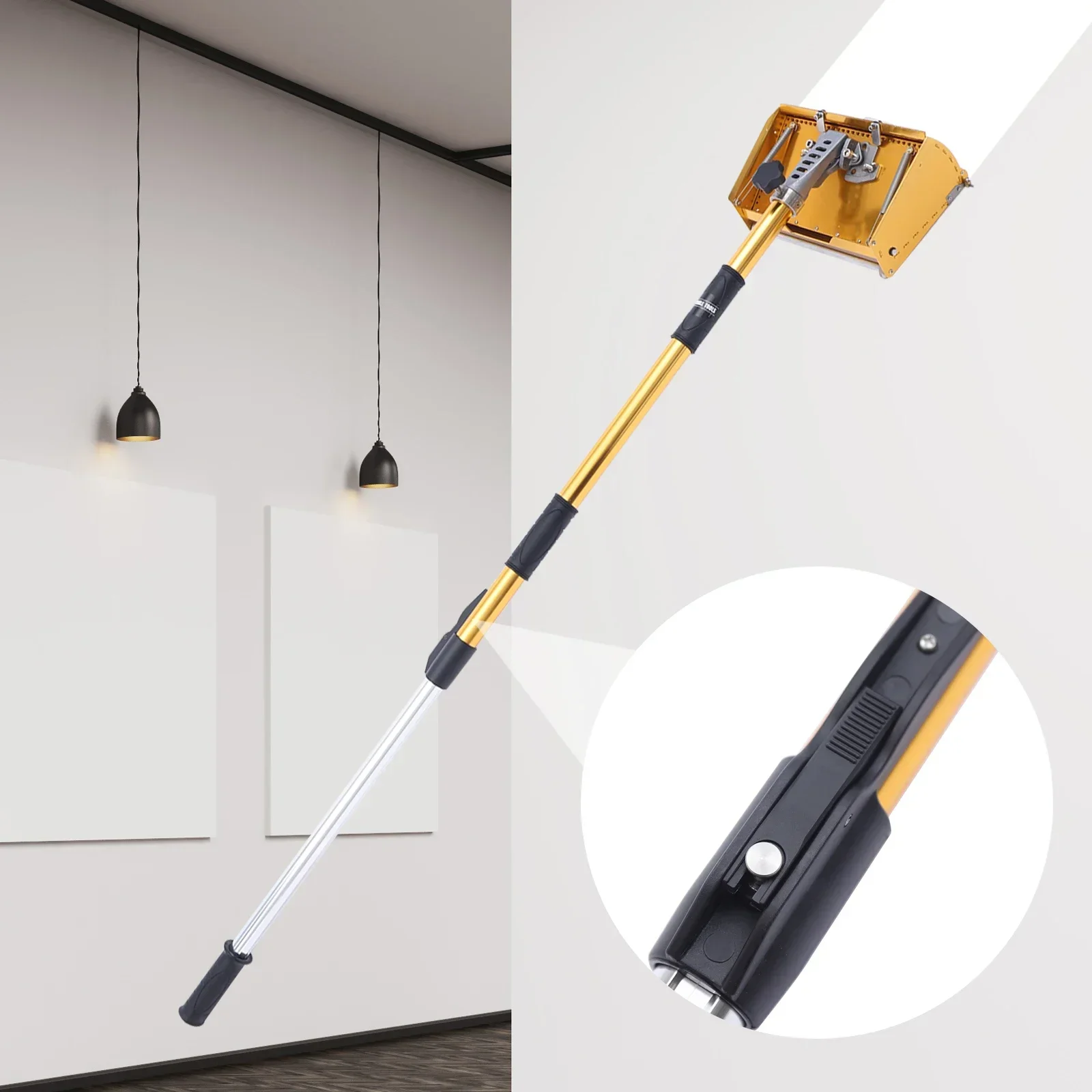 #For Flat Finishing Box Kit Drywall Taping Tools Lastering Plaster Box Tool with 2.95-4.92'' Adjus Extendle Handle^