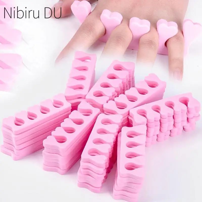 

10/2pcs Pink Sponge Finger Toe Separators UV Gel Nail Polish Feet Care Soft Foam Finger Dividers Manicure Pedicure Nail Art Tool