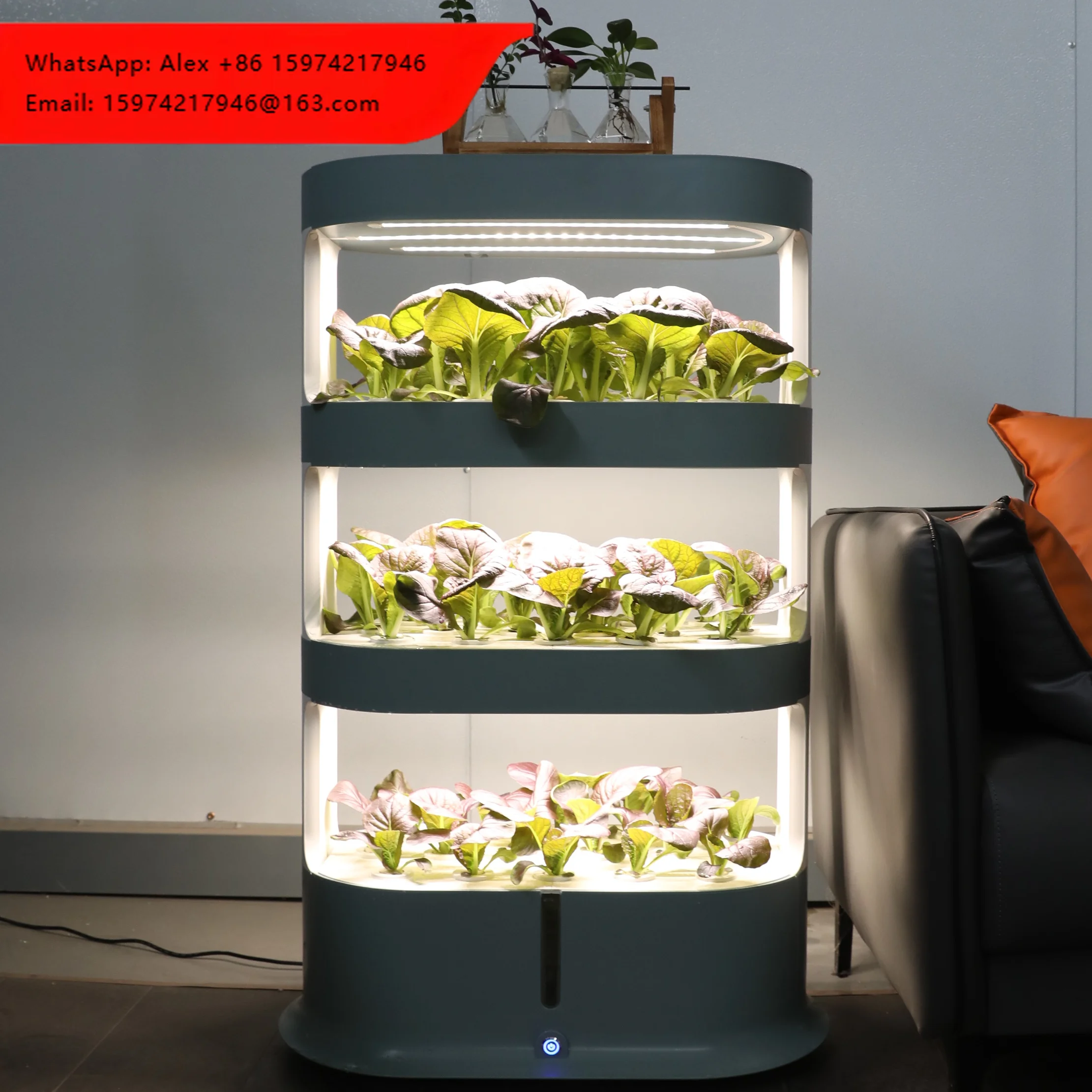Balcony Planting Vegetables Flowers And Green Pot Family Vertical Hydroponic Tower Intelligent Vegetable Planter