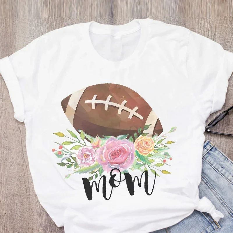 Plus Size Women Football Mom Soccer Baseball Game Day Short Sleeve Summer Lady Womens Clothing Tops T-Shirt Tees Wear T Shirt