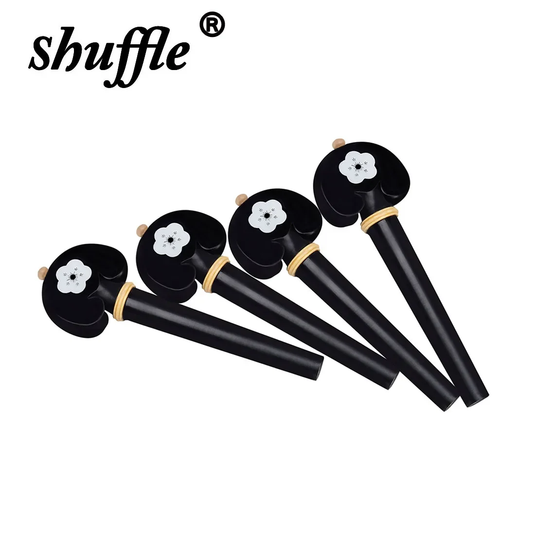 Cello Trunnion String Shaft Professional Cello Accessories Hand-carved Cello Bobbins Decorated With Natural White Shells Parts