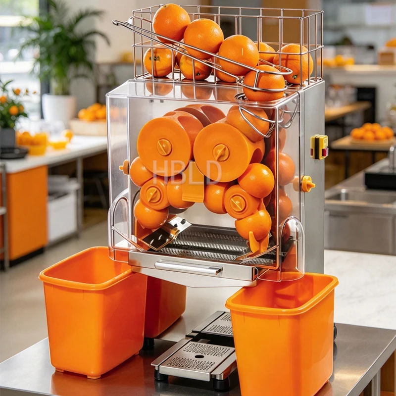 Citrus Juice Extractor Commercial Automatic Orange Juicer Stainless Steel Bar Beverage Equipment