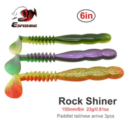 Esfishing novo grande plástico macio isca rock shiner 150mm 23g isca personalizada pesca da carpa mar água salgada