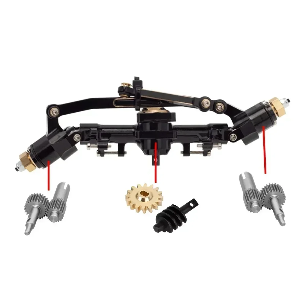Heavy Brass Weights Portal Axle for Axial 1/24 RC Crawler Portal Axial SCX24 90081 C10  Gladiator Ford Bronco Upgrade Parts