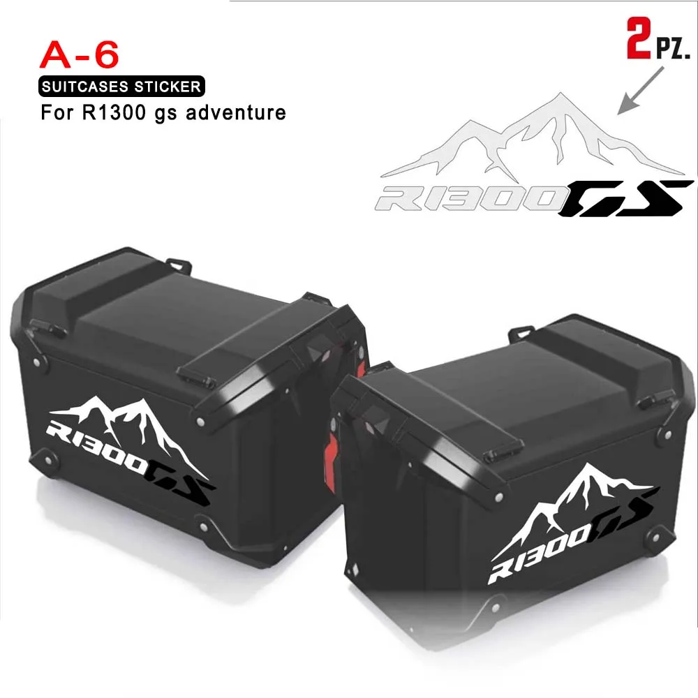 Pegatinas de aluminio para equipaje de motocicleta, fundas para maletero para BMW R1300GS R 1300 gs TRIPLE BLACK RALLYE Adventure 2023-2025