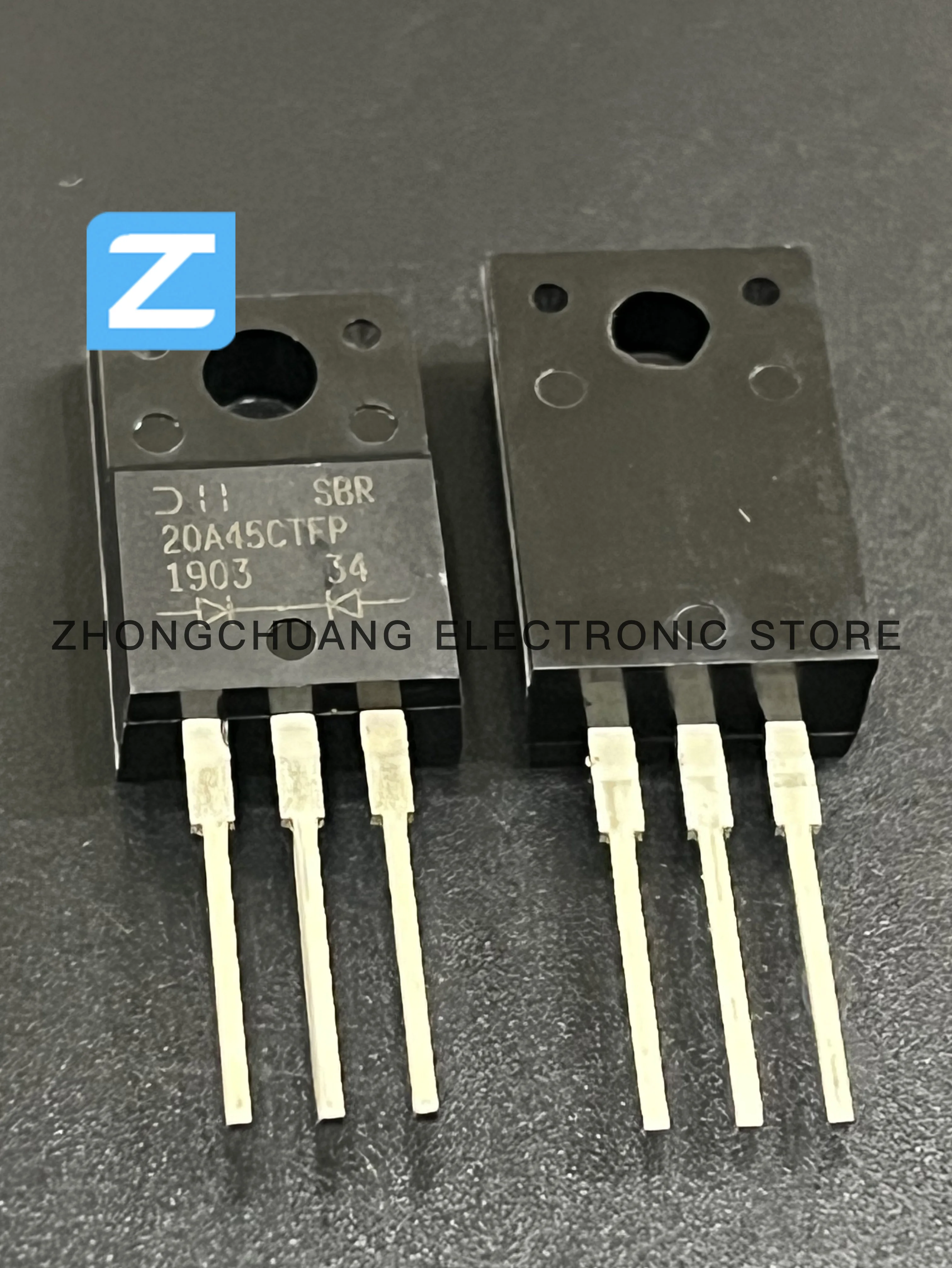 1-10PCS SBR20A45CTFP 20A45CTFP TO-220F 45V 20A SUPER BARRIER RECTIFIER new original