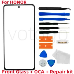 Front Glass Touch Screen Lens + OCA For HONOR 50 60 70 80 90 100 200 Lite Magic 3 4 5 6 Pro Outer LCD Display + Replacement Kits