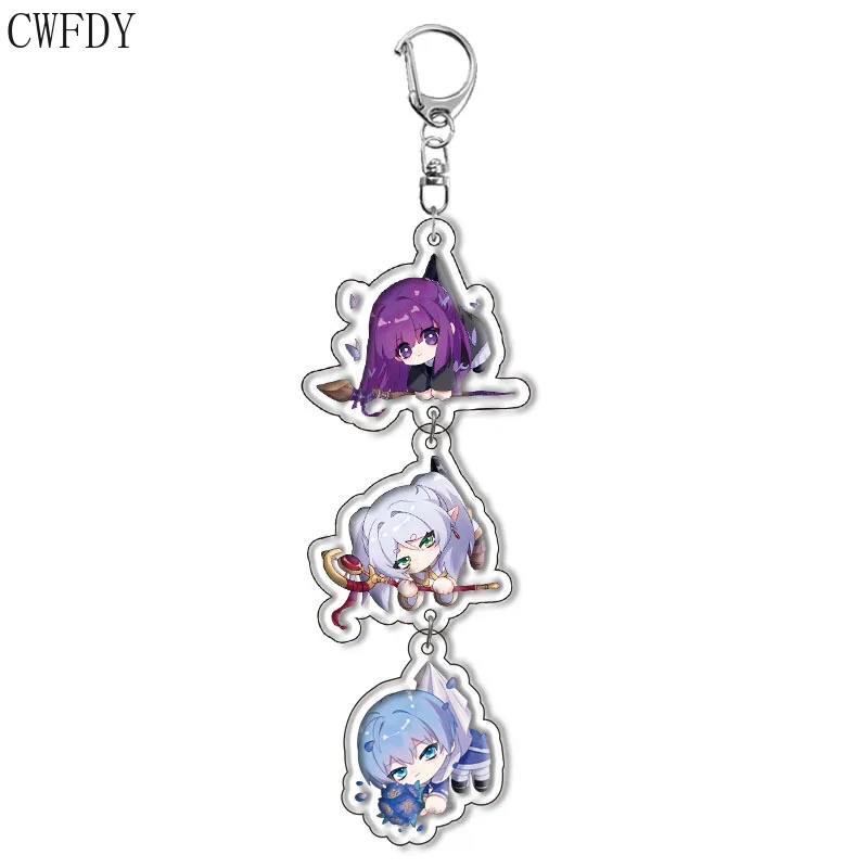 Anime Frieren At The Funeral Keychain Frieren Himmel Multi Pendant Key Chain Arcylic Key Chain Ornament For Friend Birthday Gift