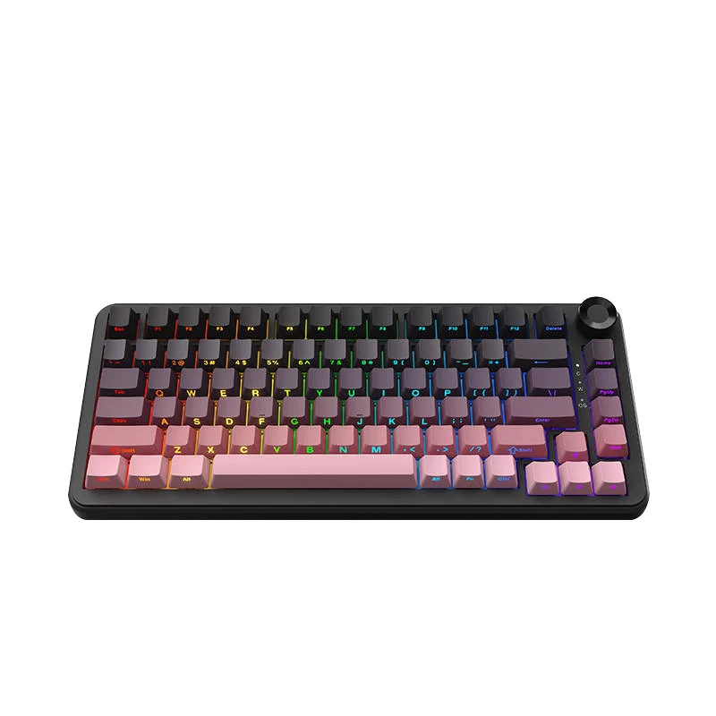 

AK820 MAX PLUS (Flying Fish Switch) Factory Side-Printed Gradient Pink Tri-Mode (Wired/Bluetooth/2.4G) Gaming Keyboard
