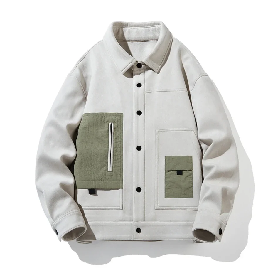 

DIANRUO винтажная куртка в стиле Харадзюку, мужская лоскутная куртка-карго, пальто, модные повседневные весенне-осенние куртки, большие размеры 5XL, мужское пальто