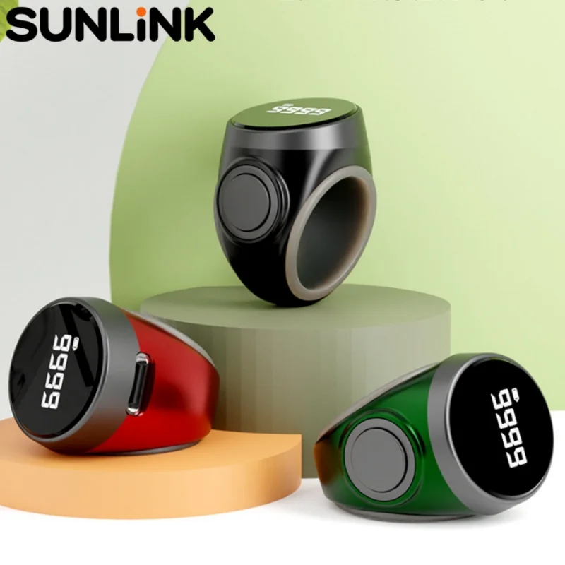 

1pc Smart counter ring manual button digital display portable counter for Middle Eastern Arab Muslims prayer