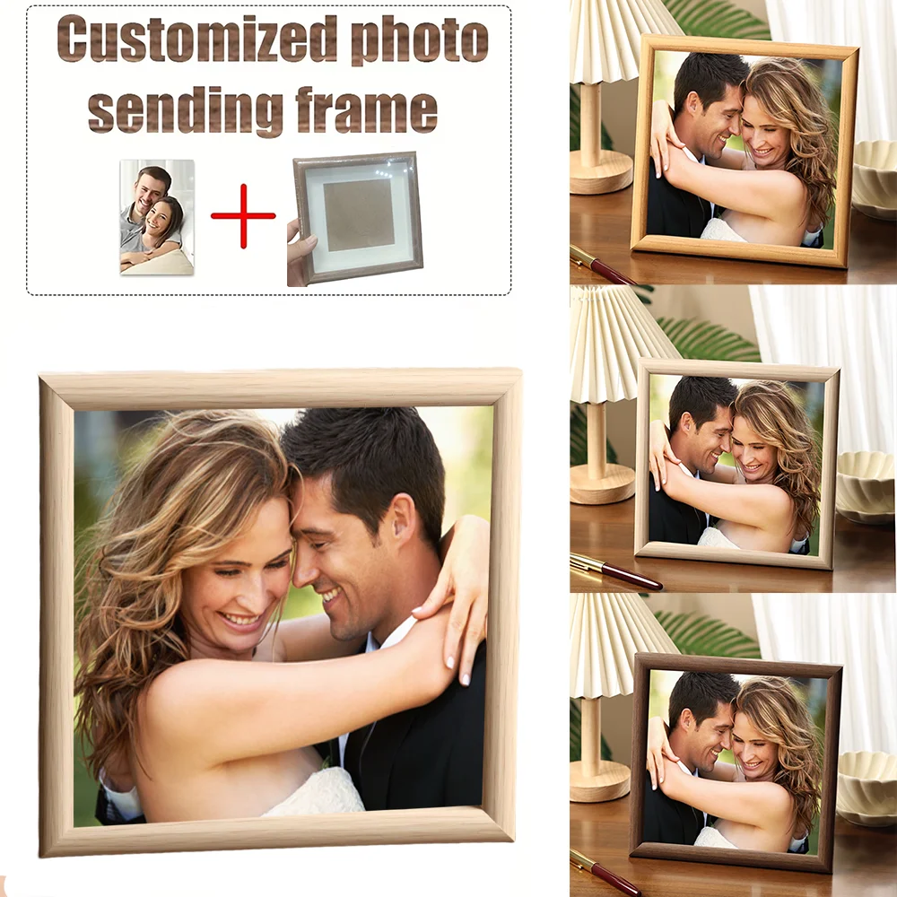 

Personalized wooden photo frames, custom photo frame ornaments, simple holiday gifts indoors, commemorate precious memories