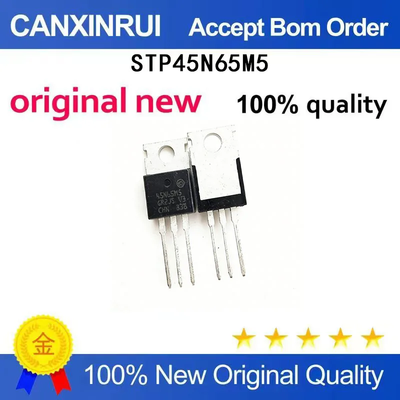 

(5-100 Pieces) Brand new original STP45N65M5 45N65M5 TO-220 spot chip IC