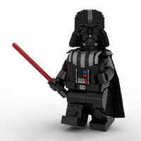 1880PCS MOC Star Battle Darth Vader Mega Figure (fits Official Helmet) Modular Model Building Blocks Stacking Bricks Creative