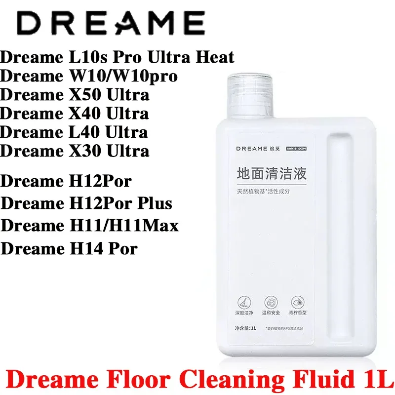 Original Dreame Cleaning solution 1L For X50 Ultra /X40 Ultra/X30 Ultra/L10s Pro Ultra Heat Complete Cleaning Fluid Accessories