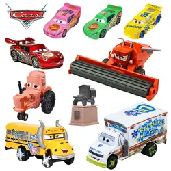 Cars Disney Pixar Cars 2 3 Toy 1:55 Lightning McQueen Tractor Frank Miss Fritter Alloy Metal Model Toys Vehicles Boy Kids Gifts