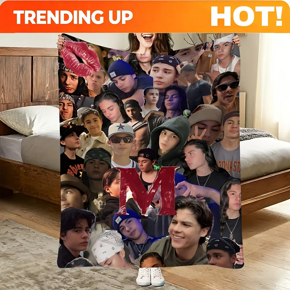 Customize Actor M-Miguel M-Mora Soft And Comfortable Personalized Printed Flannel Blanket Suitable for All Seasons, 1pc, Suitabl