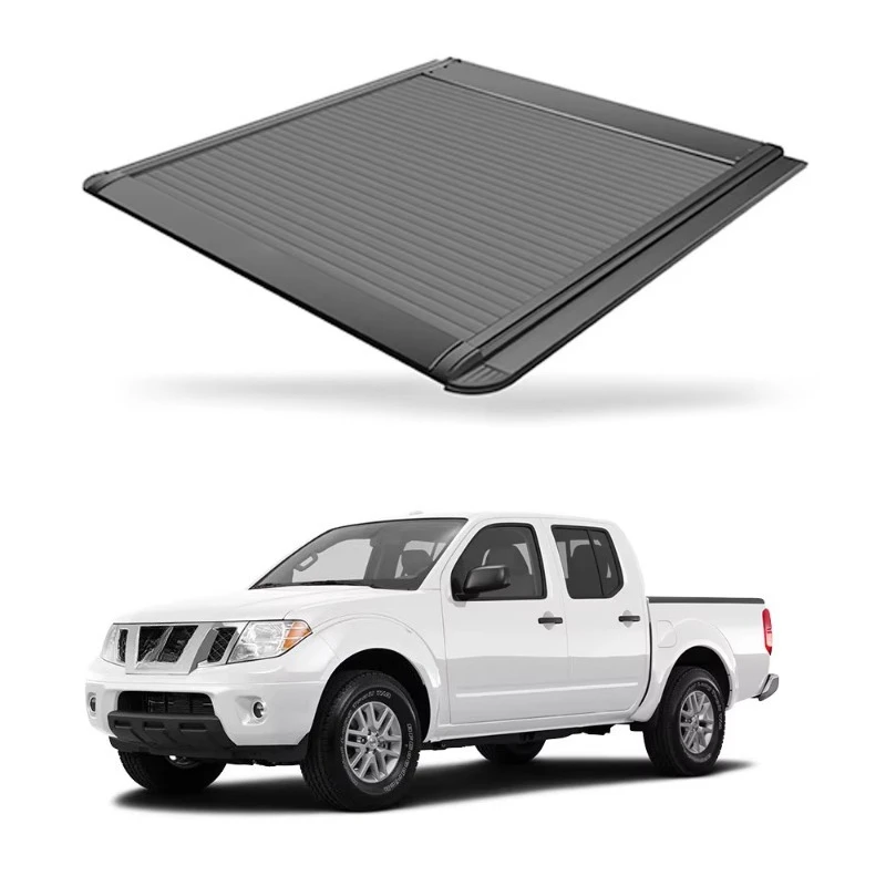Heavy Duty Aluminum Alloy Waterproof Roll-Up Locking Retractable Tonneau Cover For Frontier 2015+ Pickup Truck