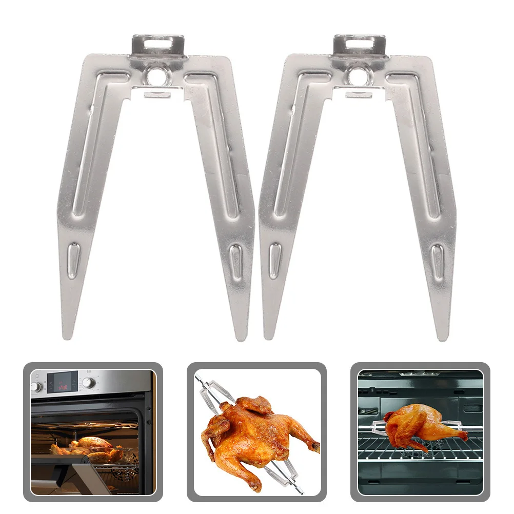 2 قطعة الفولاذ المقاوم للصدأ الدورية شوك الدجاج المشوي فرن الهواء المقلاة اكسسوارات المطبخ أداة شواء أداة للحوم الأسماك المشوية الشوك