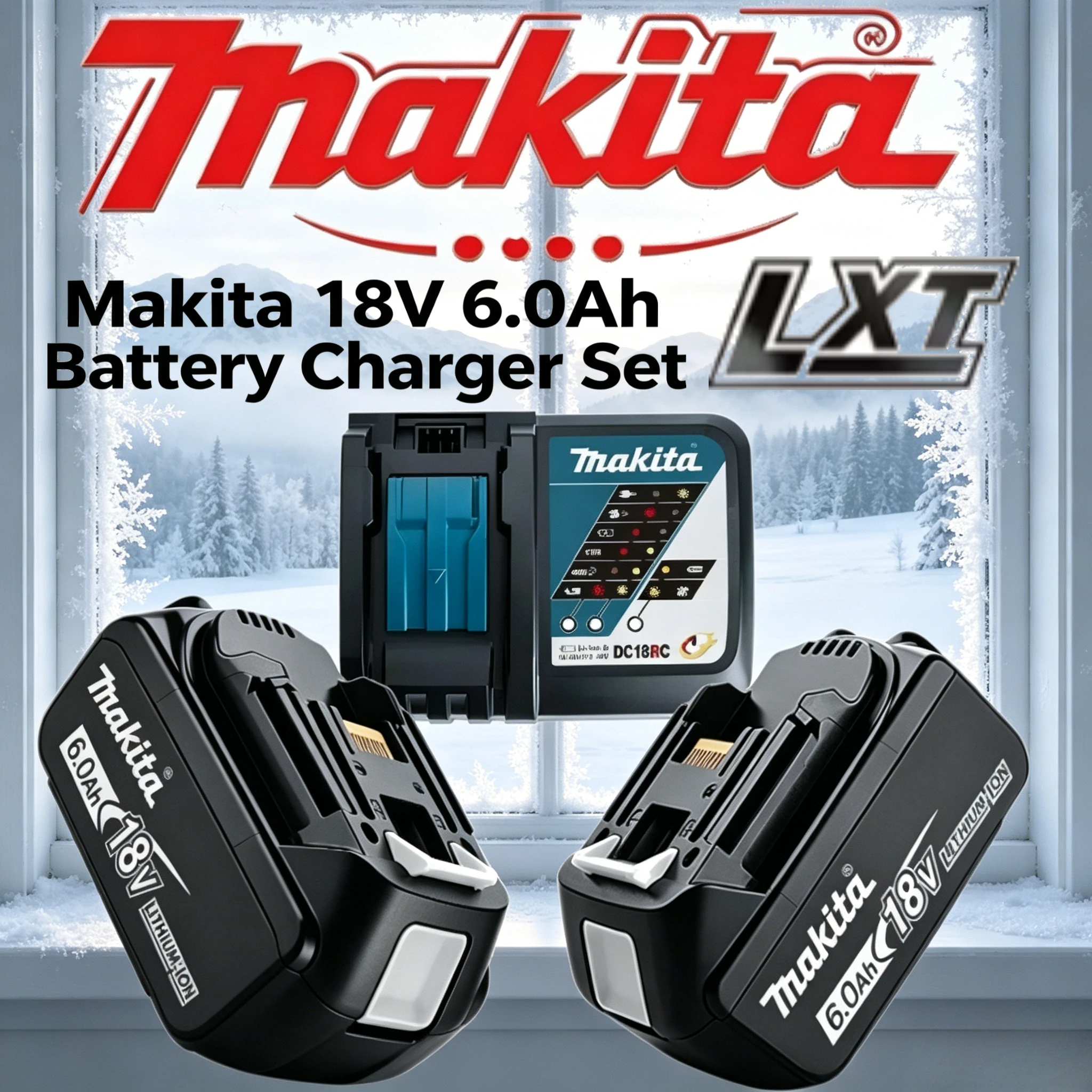 

Genuine Original Makita18V6.0Ah battery BL1860, low self-drain chemistry &zero power sag, works great for blowers, caulking guns