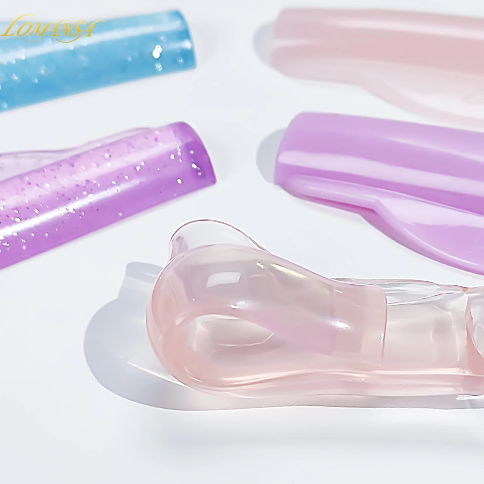 Lomansa 5 쌍 C 컬 실리콘 속눈썹 파마 패드 끈적 끈적한 속눈썹 막대 방패 리프팅 3D 속눈썹 경기자 액세서리 메이크업 도구