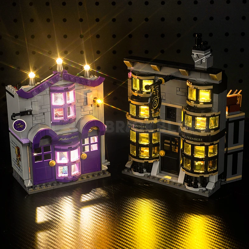 Ziegel bling LED-Licht 76439 Set geeignet für Ollivander & Madam Malkin Roben Bausteine Geschenk (nur Beleuchtungs zubehör)