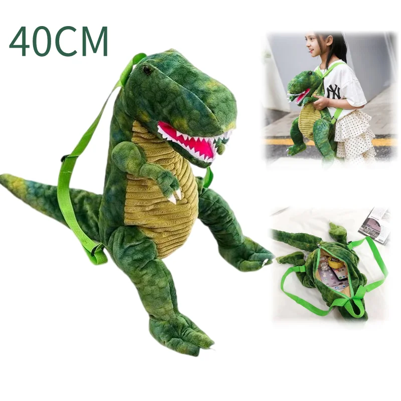 Children Cartoon Dinosaur Plush Doll Backpack, Funny Stuffed Toy Tyrannosaurus Rex/Triceratops Children Backpack