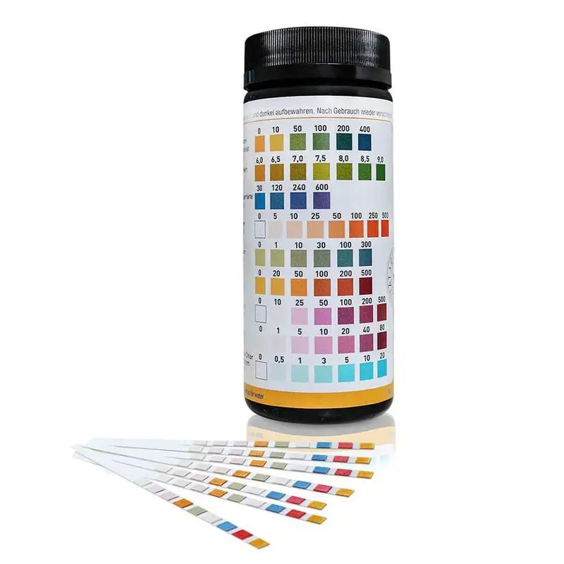 100pcs 9 IN 1 Water Quality Test Papers PH Level Total Alkalinity Testing Swimming Pool Aquarium Fish Tank Analyzing Test Strip