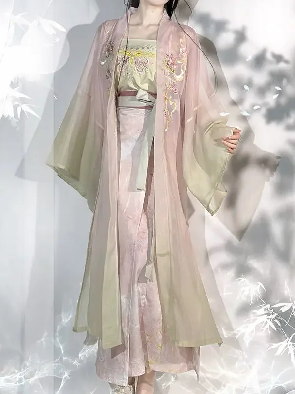 Hanfu Vrouwelijke Song-dynastie Draaiende Rok Chinese Stijl Cosplay Kostuum Verbeterde Han Elements Dagelijkse Jurk