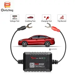Vgate BA100 12V 자동차 배터리 테스터 모니터, 블루투스 4.0 배터리 어시스턴트, 자동 분석기 테스터, 안드로이드 및 IOS와 작동