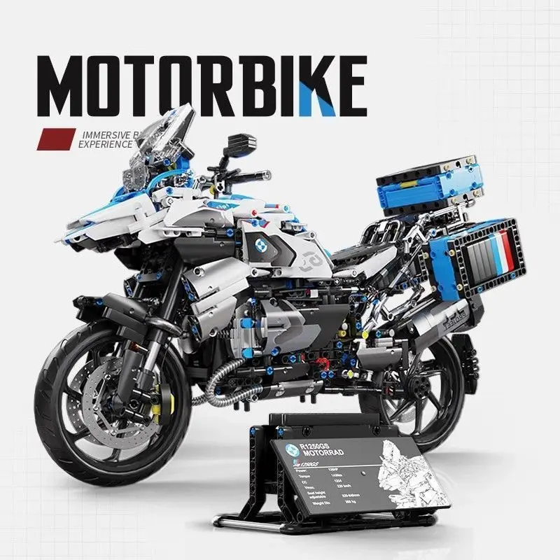 

TaogoleT4022BMW Waterbird Motorcycle Building Blocks New High-Difficulty Assembly Model Toy