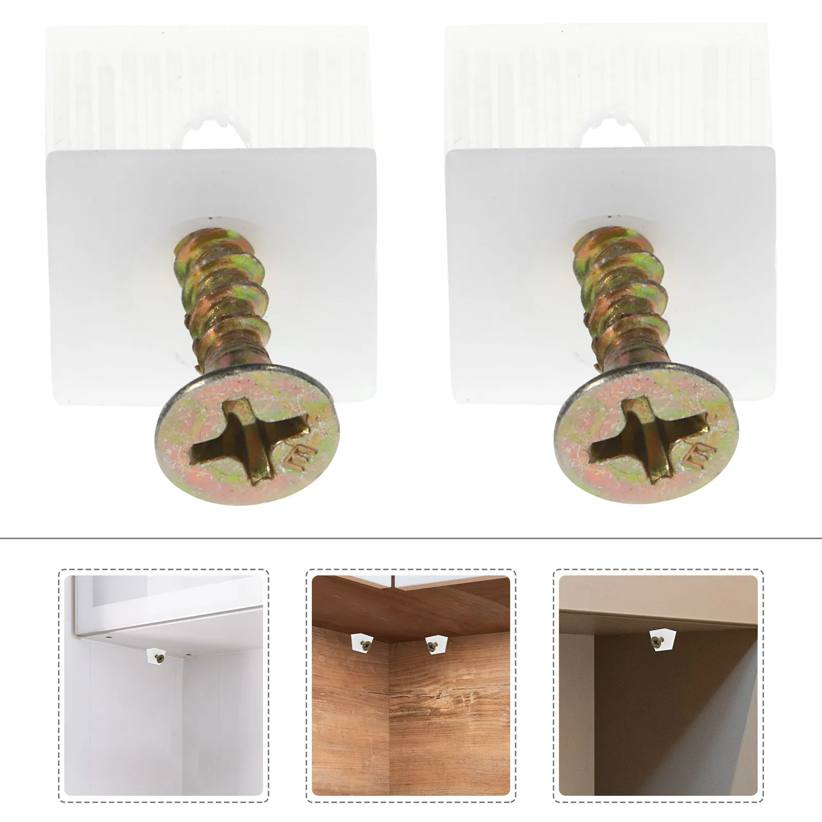 50Pcs Cabinet Shelf Drawer Wedges ABS Plastic Replacement Repair Kit Screws Included Support Sagging Drawer Bottoms Home