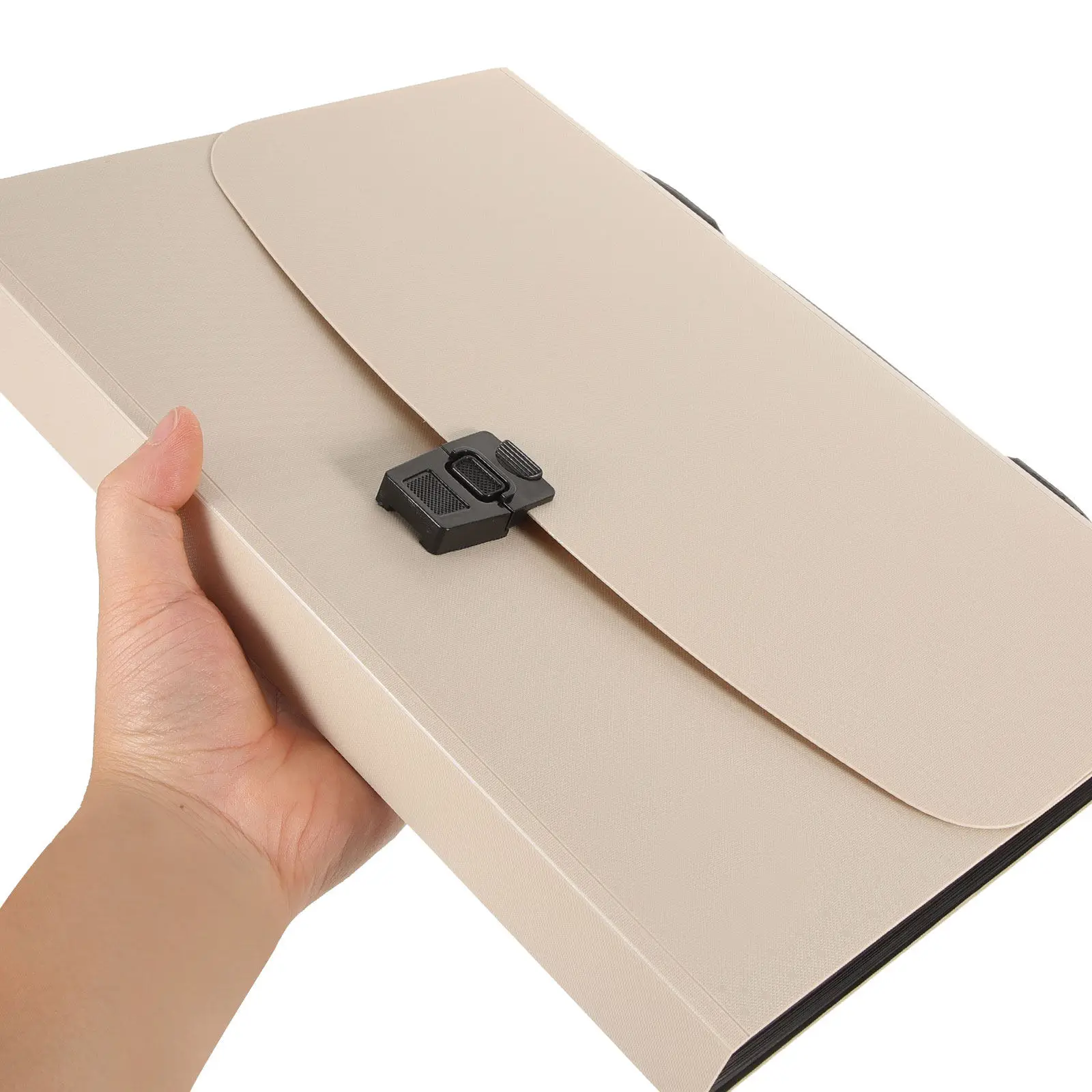 

Expanding Document Folder File Organizer with Buckle Multi Pocket Receipt Folder for Office School Filing Boxes
