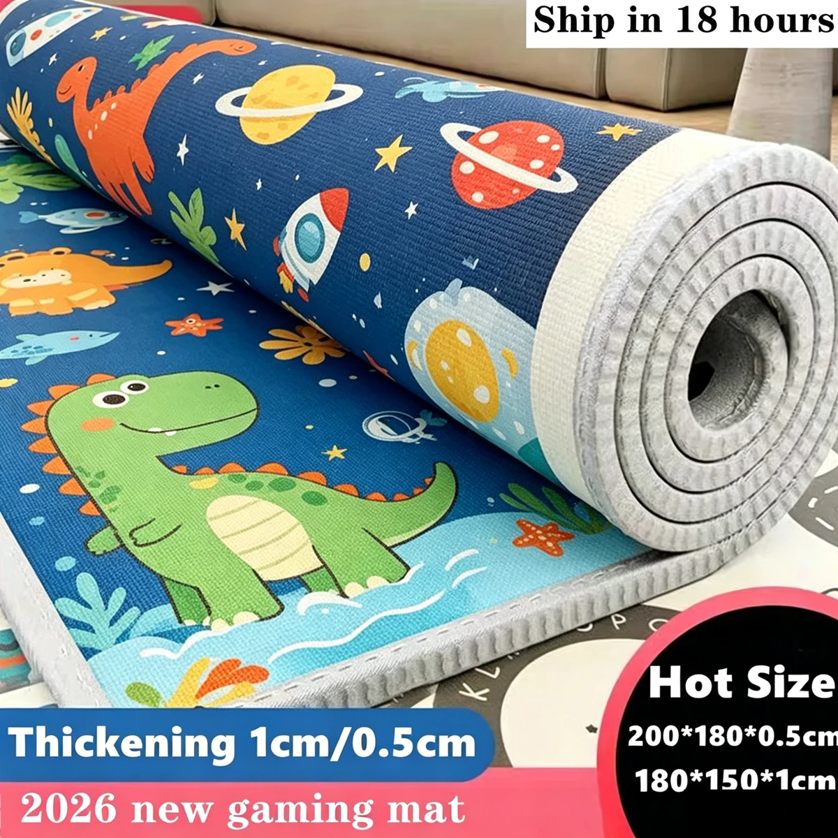 200x180/180x120/180x150cm Play Mat for Children's Thick Safety Mat Friendly Crawling Play Mats Folding Mat Carpet Rug Playmat