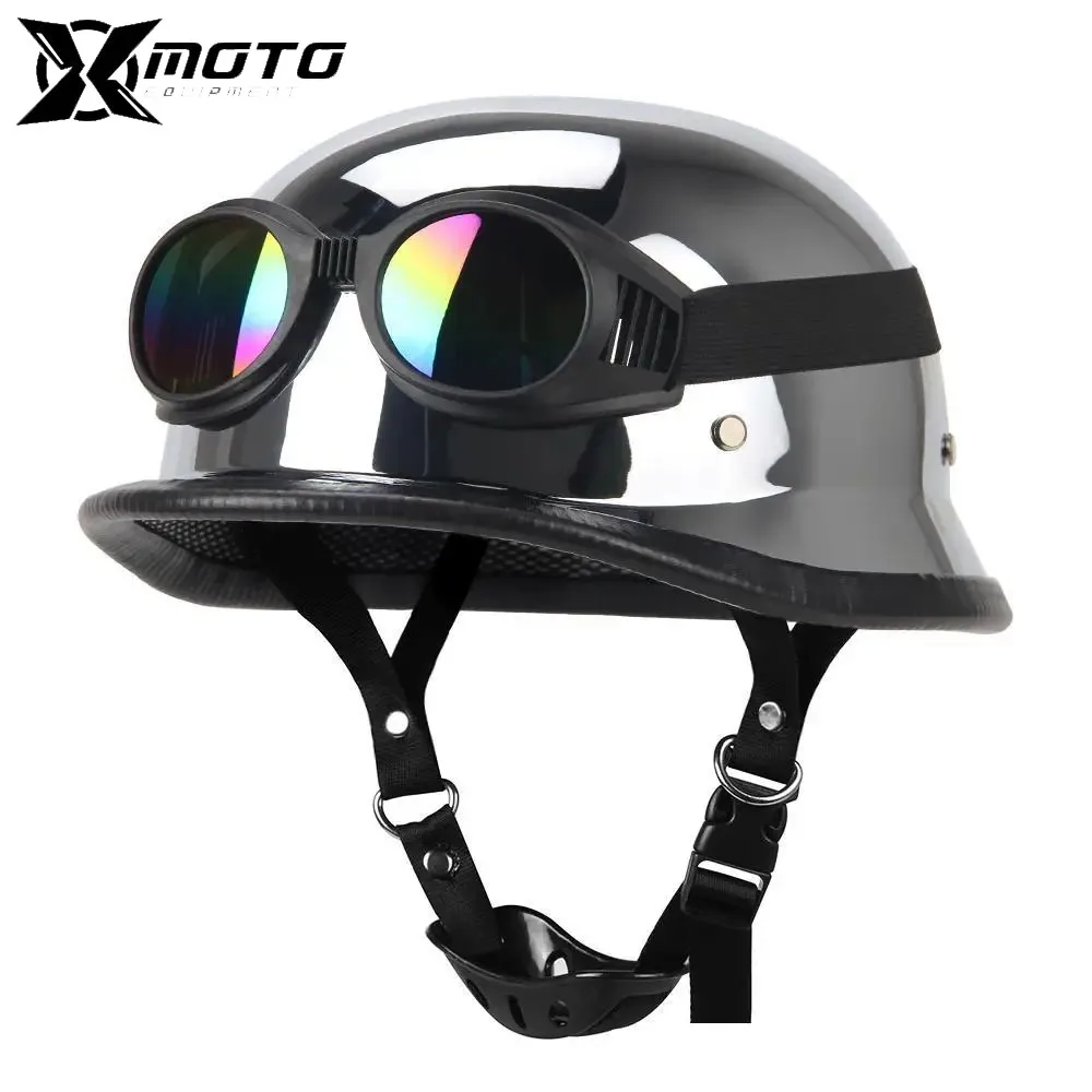 

Off-road Road Helmet Riding Protection Motorcycle Vintage Half DOT Helmet New Outdoor Retro Commuter Motorcycle Safety Helmet