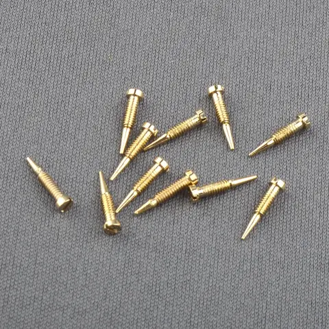 200pcs Glasses Spring Hinge Screws Gold Eyewear Eyeglasses Screw Accessories Pointed End Self Aligning Screw Repair Accessory