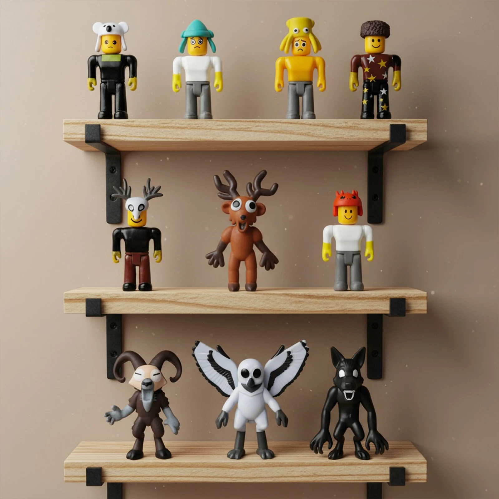 Caliente 5/10 Uds 99 noches en el bosque figura de acción ciervo búho cabra estatuilla modelo de escritorio adornos juguetes Fans regalos de navidad