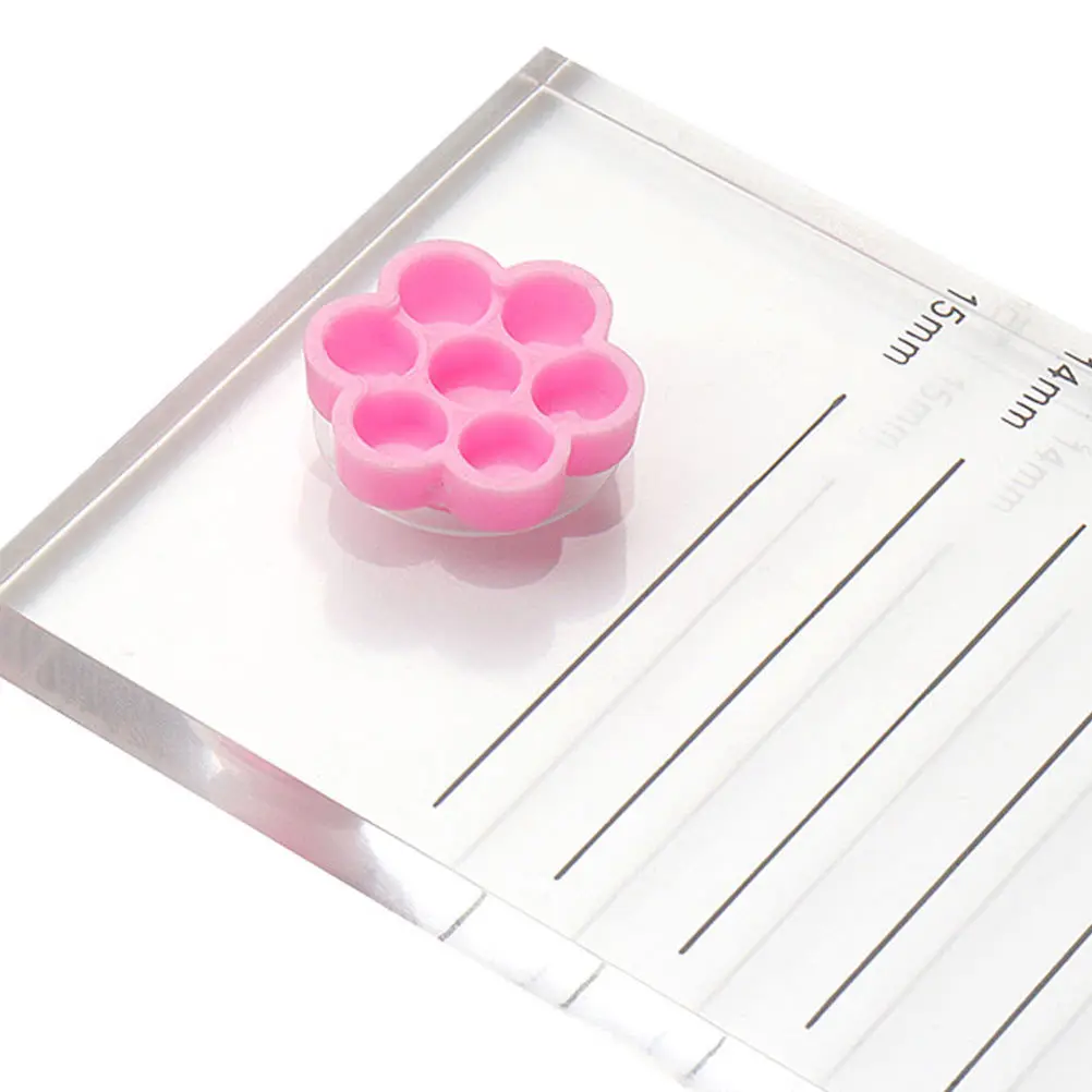 

200 Pcs Eyelash Grafting Assisted Tool Glue Container Pink Pigment Cup