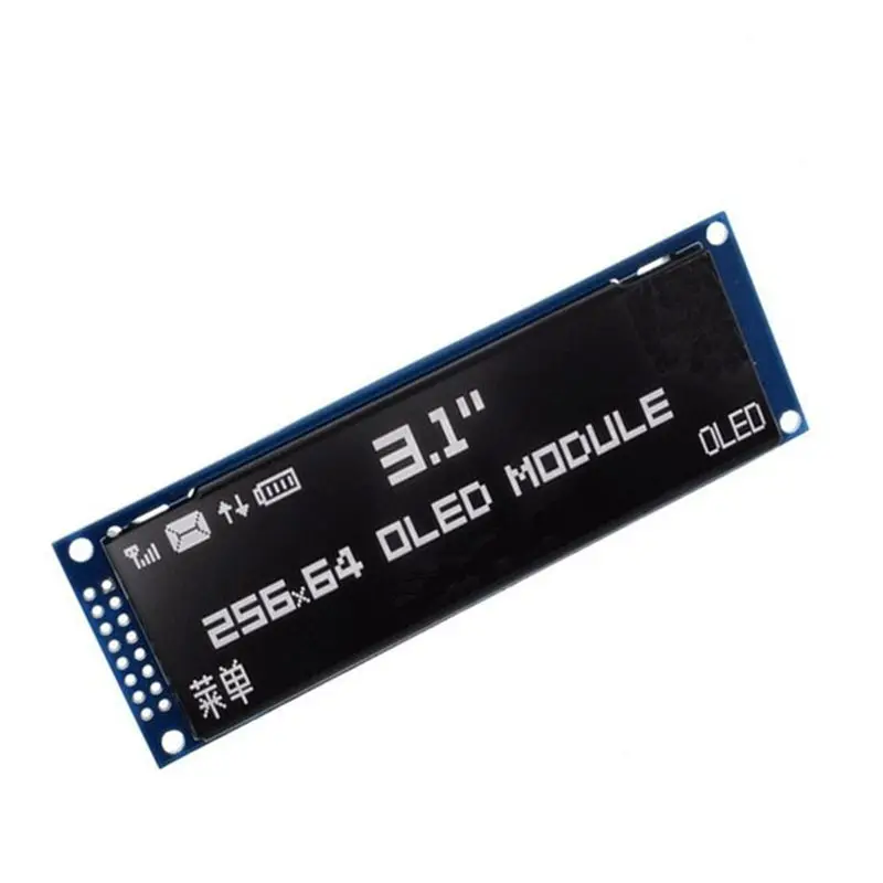 AY14 -3.12 Inch OLED Display 256X64 SSD1322 Driver Graphic LCD Module Parallel/SPI Soldering Pin For Arduino/C51