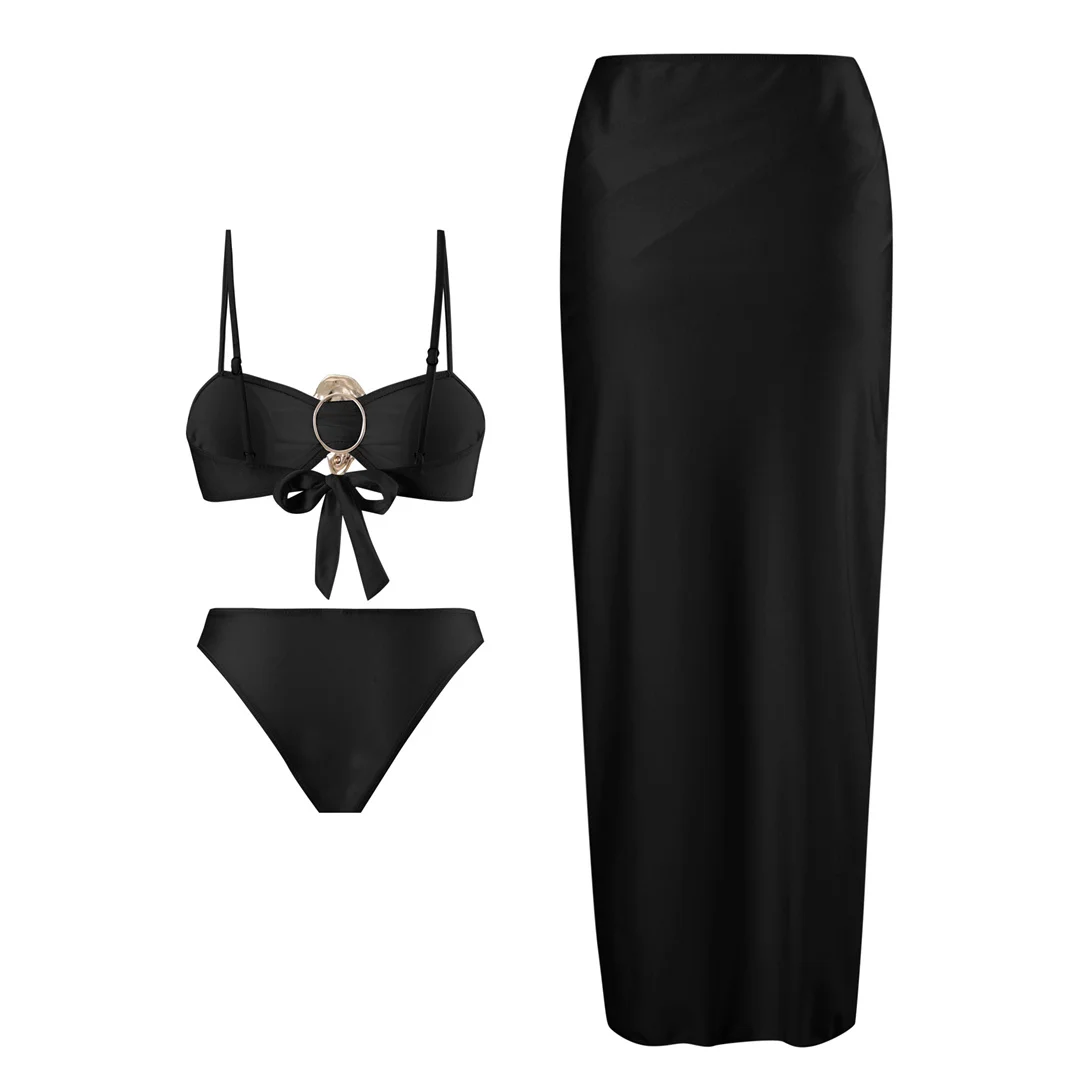 S - XL, mit Rock, brasilianischer Bikini, Damen-Badeanzug, dreiteiliges Bikini-Set, Damen-Badebekleidung, gepolsterter Badeanzug, Badeanzug, Schwimmbekleidung V6635 – Detail 12