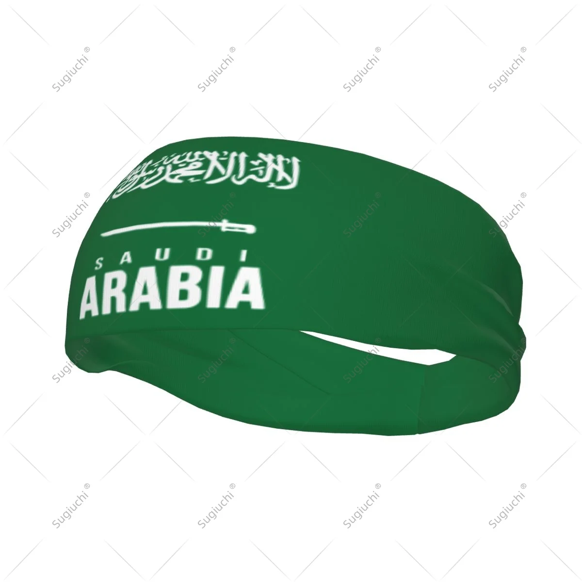 

Men Women Saudi Arabia Flag Elastic Wide Headbands For Yoga Fitness Tennis Running Gym Sports
