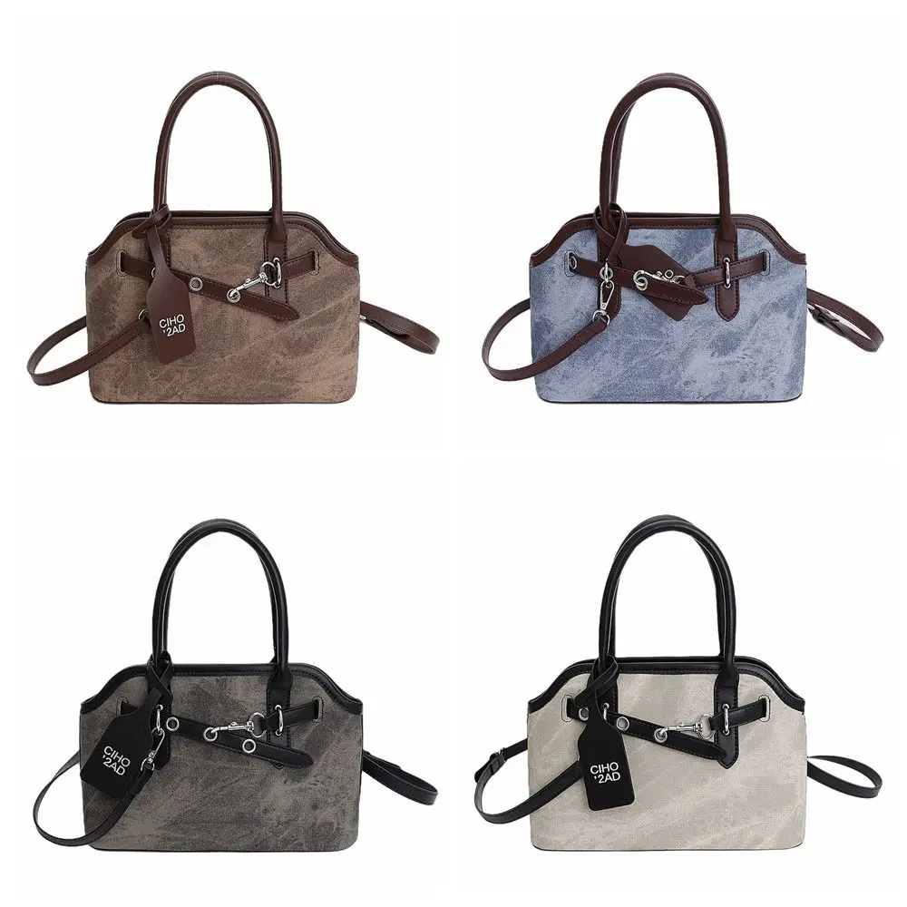 Mode Reine Farbe Gürtel Shell Handtasche Luxus Große Kapazität Retro Unterarm Tasche Schulter Tasche Koreanischen Stil Pendeln Tote Tasche Winter