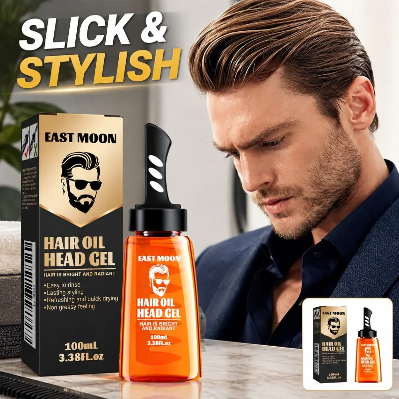 Men's Hair Wax with Comb Retro Pompadour Slick Back Styling Kit Moisturizing Long Lasting Hold Easy One-comb Shaping Set