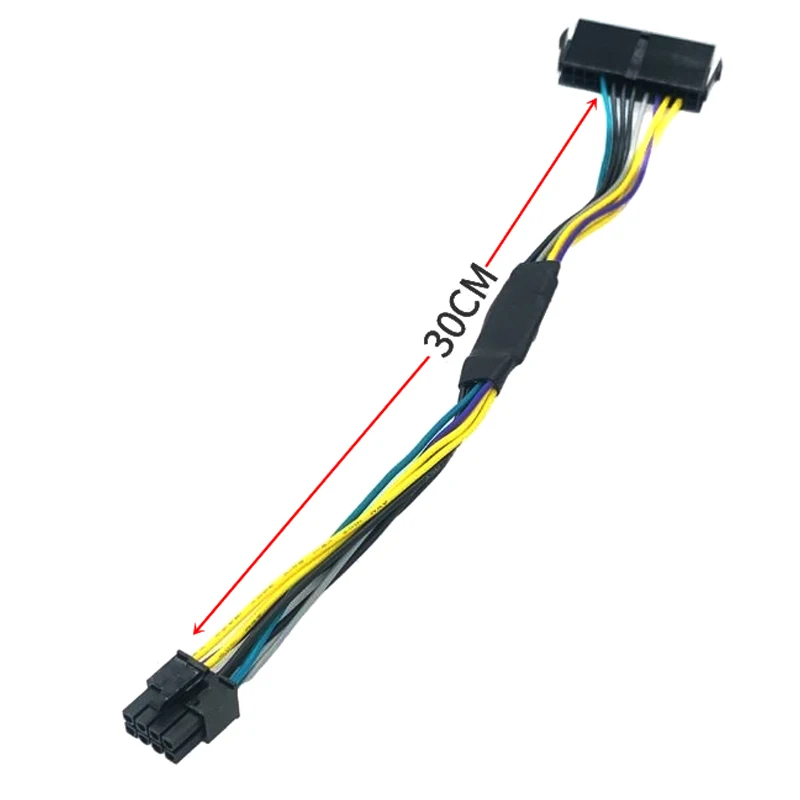 30CM 24 Pin to 8 Pin ATX PSU Power Adapter Cable Compatible with DELL Optiplex 3020 7020 9020 Precision T1700 12-inch