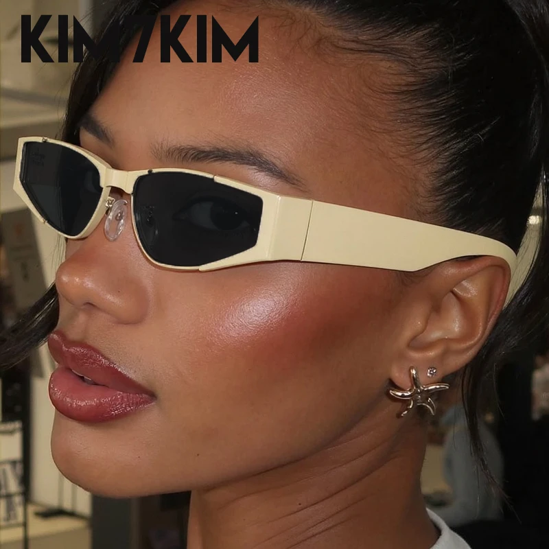 

Small Frame Cat Eye Sunglasses Women 2025 Luxury Brand Trendy Punk Metal Sun Glasses UV400 Outdoor Eyewear For Lady Retro Shades